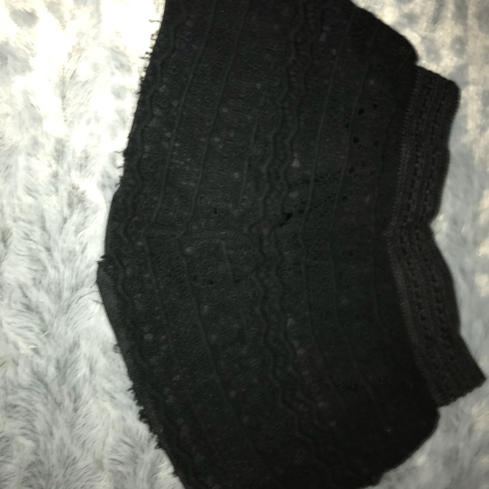 Black Crotchet Shorts